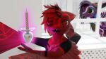  3d_(artwork) 4_ears anthro avali birthday blender_(software) blender_cycles buttplug candle chillthecutie_(character) claws digital_media_(artwork) duo eldritch_abomination feathers harbalarm harbalarm_(character) hi_res male multi_ear open_mouth plug_(sex_toy) pogchamp purple_body purple_feathers red_body red_feathers sex_toy smile winged_arms wings 