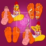  1:1 2020 4_toes annoyed anthro avian bird bodily_fluids chica_(fnaf) chicken covering covering_face cum cum_on_face cum_on_feet cum_on_soles disembodied_penis ejaculation feathers feet female female_focus five_nights_at_freddy&#039;s foot_fetish foot_focus foot_play footjob galliform gallus_(genus) genital_fluids genitals hi_res humanoid_feet male male/female penis phasianid plantigrade scottgames sex the_urge_within toes vein veiny_penis watermark yellow_body yellow_feathers 