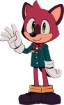  1boy animal_ears bow bowtie full_body furry furry_male gloves green_eyes non-web_source official_art orange_socks protagonist_(the_murder_of_sonic_the_hedgehog) red_bow red_bowtie shoes smile socks sonic_(series) the_murder_of_sonic_the_hedgehog transparent_background white_gloves 