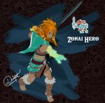  barbarian clothing concept_art glowing_arms hair hero human humanoid hylian link long_hair male mammal markings mrdidox nintendo tattoo tears_of_the_kingdom the_legend_of_zelda tribal tribal_markings warrior zonai 