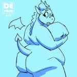  1:1 2023 activision anthro big_breasts big_butt breast_squish breasts butt devore digital_drawing_(artwork) digital_media_(artwork) dragon eyewear female glasses holding_breast horn hyper mrs._shoutfire nude overweight overweight_anthro overweight_female rear_view scalie shaded sketch solo spyro_the_dragon squish surprised_expression tail thick_thighs western_dragon 