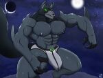  2022 abs alien anthro ben_10 blitzwolfer briefs briefs_only bulge cartoon_network clothed clothing crescent_moon friendly25 full_moon loboan male moon multiple_moons muscular muscular_male nipples omnitrix pecs solo topless underwear underwear_only 