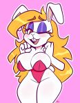  absurd_res anthro big_breasts blonde_hair breasts broodal bunny_costume cleavage clothed clothing costume curvy_figure eyeshadow female hair hariet_(mario) hi_res hourglass_figure lagomorph leporid makeup mammal mario_bros monamania nintendo one_eye_closed portrait rabbit solo super_mario_odyssey three-quarter_portrait white_body wide_hips wink 