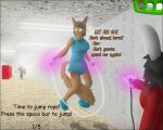  anthro baldi baldi&#039;s_basics_in_education_and_learning bodily_fluids booties bruised_leg bruised_thigh clothed clothing deer dialogue diaper diaper_under_clothing female female/female gameplay_mechanics group hallway hi_res implied_spanking infantilism inside jump_rope jumping lagomorph leporid magic mammal onesie padlockedpadding rabbit rodent school sciurid spank_marks tears text tree_squirrel trio wearing_diaper 