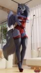  3d_(artwork) absurd_res anthro anthrofied breasts clothing digital_media_(artwork) equid equine female footwear friendship_is_magic garter_straps hasbro hi_res high_heels horn legwear lingerie loveslove mammal my_little_pony panties princess_luna_(mlp) solo thigh_highs underwear winged_unicorn wings 