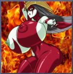  1girl ass bodysuit breasts colored_skin duel_monster elemental_hero_burstinatrix gigantic_breasts grey_skin huge_ass huge_breasts huge_nipples large_areolae large_breasts long_hair looking_at_viewer nipples rochestedorm thick_thighs thighs tight_clothes wide_hips yu-gi-oh! yu-gi-oh!_duel_links 