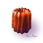  aon968 artist_name canele commentary_request food food_focus no_humans original pastry realistic signature simple_background still_life white_background 