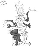  absurd_res alien anthro armwear blush breasts claws clothing elbow_gloves exoskeleton female gloves handwear hi_res jamesthespectre legwear multi_limb neurolictor solo tail tentacles thigh_highs tyranid warhammer_(franchise) warhammer_40000 