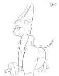  2023 anthro big_butt big_ears biped bottomwear breasts butt closed_smile clothed clothed_anthro clothed_female clothing digital_drawing_(artwork) digital_media_(artwork) domestic_cat exercise extended_arm eyebrows eyelashes eyelids felid feline felis female fully_clothed hairless hairless_cat half-closed_eyes jupitersaturn leaning leaning_forward looking_at_viewer looking_back looking_back_at_viewer mammal medium_breasts monochrome mouth_closed narrowed_eyes no_irises pants portrait pupils shirt short_tail signature small_pupils smile smiling_at_viewer solo sphynx_(cat) standing tail tank_top thin_eyebrows three-quarter_portrait three-quarter_view topwear vixen_(jupitersaturn) webcomic weightlifting weights workout wrinkles zokva 