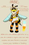  abbie_(beezinha) andromorph anthro arthropod bee girly hevinsane hi_res hymenopteran insect intersex intersex/intersex model_sheet portuguese_text solo text translated 
