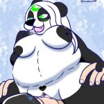  anthro bear black_body black_clitoris black_fur black_nipples black_nose blue_line_art blush bodily_fluids breasts clitoral_licking clitoris cunnilingus duo facesitting female fingernails fingers fur fur_markings genital_fluids genitals giant_panda green_eyes hair human human_on_anthro interspecies karamatsu_matsuno licking lunarpanda8686 male male/female mammal markings mika_(lunarpanda8686) mr._osomatsu nails nipples nude open_mouth oral pussy pussy_juice round_ears sex simple_background sitting_on_another slightly_chubby teeth tongue tongue_out vaginal white_body white_fur white_hair 