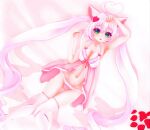  3d_(artwork) animal_humanoid babydoll bed blush breasts cat_humanoid clothing digital_media_(artwork) domestic_cat felid felid_humanoid feline feline_humanoid felis female fluffy_ears furniture green_eyes hair hi_res humanoid legwear lingerie long_hair lying lying_on_bed mammal mammal_humanoid navel nightgown on_bed open_mouth panties pantyhose pink_hair rosia_(show_by_rock!!) sanrio show_by_rock!! solo underwear yasuki414 