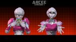  1girl 3d arcee autobot blender_(medium) blue_eyes breasts closed_eyes colored_skin expressions glowing glowing_eyes helmet highres humanoid_robot jpl-animation medium_breasts metal_skin pink_lips robot robot_girl science_fiction solo transformers upper_body white_skin 