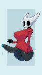  anthro arthropod balls big_balls big_breasts big_penis black_body bodily_fluids breasts clothing crossgender dress empty_eyes erection foreskin ftg_crossgender fti_crossgender genital_fluids genitals gynomorph hi_res hollow_knight hornet_(hollow_knight) intersex nipple_outline non-mammal_breasts partially_retracted_foreskin penis precum solo team_cherry thick_thighs toonguy100 