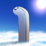  above_clouds animal_focus blue_sky cloud day fish longcat_(meme) meme no_humans open_mouth original outdoors sacabambaspis shapoco sky sun triangle_mouth 