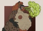  abdominal_bulge bone bone_imprints breasts burping death digestion digestion_noises duo fakermaker69 hi_res hyena mammal narra overweight screencap_edit skull third-party_edit vore 