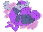  bansheep barefoot bovid caprine cassette_beasts feet foot_fetish foot_focus fur hi_res humanoid_feet mammal marblepan paws plantigrade purple_body purple_feet purple_fur sheep soles two_tone_feet wings wool_(fur) 