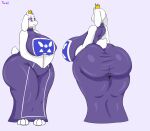  absurd_res anthro big_breasts big_butt boss_monster bovid breasts butt caprine clothing crown female floppy_ears goat headgear hi_res horn huge_breasts huge_butt mammal neom-daddy nipple_outline open_mouth pupils purple_eyes robe solo thick_thighs toriel undertale undertale_(series) white_pupils wide_hips 