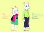  8j4xx anthro asriel_dreemurr bovid caprine clothed clothing deltarune duo english_text eyewear glasses goat male mammal ralsei text undertale undertale_(series) 