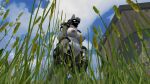  3d_(artwork) anthro barely_visible_genitalia barely_visible_pussy breasts digital_media_(artwork) female genitals grass hi_res mamagen plant pussy rougethedoge solo vrchat 
