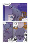  &lt;3 &lt;3_eyes anal anal_penetration anthro bodily_fluids comic drooling duo earl_(t0l0k) glory_hole hi_res male male/male mammal penetration rhinoceros saliva sweat t0l0k 