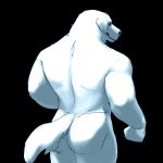  1:1 3000vnd anthro bird_dog butt canid canine canis domestic_dog floppy_ears hi_res hunting_dog labrador male mammal muscular muscular_male nude rear_view retriever solo 