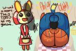  animal_crossing anthro big_butt bubble_butt bunnie_(animal_crossing) butt canid canine canis cosplay duo fairy_tales female from_front_position instant_loss_2koma klutzatdusk lagomorph leporid little_red_riding_hood_(copyright) male male/female mammal mating_press misunderstanding nervous_smile nintendo penetration penis_awe penis_shadow rabbit sex vaginal vaginal_penetration wolf wolfgang_(animal_crossing) 