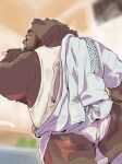  2023 absurd_res anthro asian_clothing bear brown_body brown_fur clothing east_asian_clothing eyewear fundoshi fur glasses hi_res humanoid_hands japanese_clothing kemono male mammal overweight overweight_male solo tachiuo underwear white_clothing white_fundoshi white_underwear 