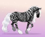  absurd_res ambiguous_gender artist_name black_body black_fur equid equine feral full-length_portrait fur hi_res hooves horse huskii-s looking_at_viewer mammal mane mouth_closed portrait red_eyes side_view simple_background solo striped_back striped_body striped_legs striped_neck stripes tail white_body white_fur white_hooves white_mane white_stripes white_tail 