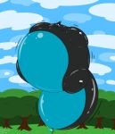  absurd_res air_inflation balloon belly big_belly big_butt big_tail black_body blue_body blue_fire blush body_inflation butt charmeleon cloud cloudscape colored_fire exclamation_point finalcord fire floating generation_1_pokemon hi_res huge_butt huge_tail hyper hyper_belly hyper_butt hyper_tail immobile inflatable inflation inflation_fetish male nintendo plant pokemon pokemon_(species) puffed_cheeks sky slightly_chubby solo swelling tail taped_mouth tokomi_flametail tree 