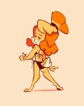  absurd_res animal_crossing anthro bikini canid canine canis clothing domestic_dog female fluttershythekind hi_res isabelle_(animal_crossing) looking_at_viewer looking_back mammal nintendo simple_background smile solo standing swimwear 