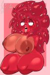  2023 absurd_res ahegao anthro areola big_areola big_breasts black_eyes bodily_fluids bottomless bottomless_anthro bottomless_female breasts clothed clothing cross_samax digital_media_(artwork) eyeshadow female flaky_(htf) front_view full-length_portrait fur half-closed_eyes happy_tree_friends hi_res huge_areola huge_breasts huge_hips huge_thighs looking_pleasured makeup mammal mondo_media narrowed_eyes navel nervous nipples nude porcupine portrait quills red_areola red_body red_fur red_nipples rodent shaded short_stack sitting solo sweat thick_thighs wet wet_body wet_skin wide_hips 