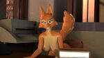  16:9 3d_(artwork) breasts canid canine diane_foxington digital_media_(artwork) dreamworks female fox furromantic hi_res looking_at_viewer mammal nipples nude office solo source_filmmaker the_bad_guys widescreen wolfnes 