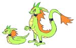  ambiguous_gender anthro collar dragon feral green_body hi_res labbit1337 reptile scalie smile snake solo standing wingless_dragon 