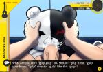  absurd_res anthro balls bear bodily_fluids cum cum_in_mouth cum_inside danganronpa duo english_text fellatio genital_fluids genitals gui hi_res machine male male/male mammal monokuma nekoni offscreen_character oral penile penis profanity robot sex spike_chunsoft text 