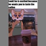  anthro apron apron_only canid canine clothing fg8235 first_person_view fox looking_at_viewer male male/male mammal meme mostly_nude phone starbucks thick_thighs 
