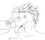  2014 anthro digital_drawing_(artwork) digital_media_(artwork) duo foot_fetish foot_lick foot_play furx_(character) licking line_art lizard male pawpads pyreash reptile scalie simple_background tongue tongue_out white_background 