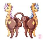  &lt;3 anal anatomically_correct anatomically_correct_anus anatomically_correct_genitalia anatomically_correct_pussy animal_genitalia animal_pussy anus bedroom_eyes big_anus big_butt blue_hair brown_anus brown_body brown_pussy butt cunnilingus duo equine_genitalia equine_pussy eyeshadow fan_character female female/female feral feral_on_feral generation_2_pokemon genitals girafarig giraffe giraffid glistening glistening_body hair halftone hi_res huge_butt looking_back looking_pleasured makeup mammal narrowed_eyes nintendo oral pink_hair pokemon pokemon_(species) puffy_anus pussy raised_tail rimming seductive sex shiny_pokemon shy signature star steamydonutz tail thick_thighs tongue tongue_out vaginal watermark yellow_body 