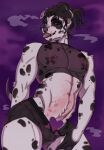  anthro bulge canid canine canis censored clothed clothing dalmatian domestic_dog fur hi_res kasusei male mammal mostly_nude sei_kasu solo standing topless underwear white_body white_fur 