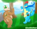  anthro anus big_butt big_penis butt chubby_male crocodilian croconaw cubone duo generation_1_pokemon generation_2_pokemon genitals hi_res male male/male nintendo penis pokemon pokemon_(species) pokemon_mystery_dungeon reptile scalie seedtheplant_(artist) solo 