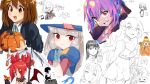  bat_wings bb_(fate) bianca_(pokemon) cat disgaea etna_(disgaea) fate_(series) highres hirasawa_yui k-on! monogatari_(series) non-web_source oshino_shinobu pokemon pumpkin purple_hair red_eyes red_hair ricman_rt touhou umbrella wings 