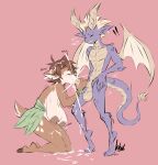  activision anthro back_wings balls bedroom_eyes big_breasts blonde_hair bodily_fluids breasts brown_body brown_fur brown_hair clenched_teeth cum cum_in_mouth cum_inside cumshot curved_horn dragon dullvivid duo ejaculation elora erection eyes_closed faun_(spyro) fellatio female fur genital_fluids genitals hair hi_res hooves horn huge_breasts humanoid_genitalia humanoid_penis kneeling leaf_clothing leaf_skirt looking_pleasured male male/female markings membrane_(anatomy) membranous_wings narrowed_eyes oral oral_penetration orgasm penetration penile penis pink_background purple_body purple_scales sagging_breasts scales seductive sex sharp_teeth simple_background spade_tail spots spotted_body spotted_fur spotted_markings spyro spyro_the_dragon tail tan_spots teeth tiptoes vein veiny_penis wings 