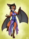  anthro bat black_hair blue_eyes brown_body brown_fur canid canine evelina_abaryss_(marcusweiss) female fox fur green_eyes hair heterochromia hybrid mammal orange_body orange_fur veil wings ziegelzeig 