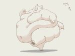  2d_animation 4:3 animated anthro belly belly_overhang big_belly big_moobs bouncing_belly bouncing_moobs canid canine eyes_closed huge_belly kemono loop male mammal moobs morbidly_obese morbidly_obese_anthro morbidly_obese_male navel nude obese obese_anthro obese_male open_mouth orunium overweight overweight_anthro overweight_male running short_playtime simple_background solo 