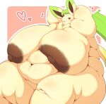  &lt;3 2023 absurd_res anthro areola belly bent_legs big_belly big_breasts big_butt blush breasts brown_areola brown_nipples butt chubby_cheeks eeveelution fat_rolls female fur generation_4_pokemon glistening hands_behind_head hi_res huge_breasts huge_butt huge_thighs hyper hyper_breasts leaf leaf_hair leaf_tail leafeon long_ears looking_at_viewer love_handles morbidly_obese morbidly_obese_female navel nintendo nipples nude obese obese_anthro obese_female one_eye_closed overweight overweight_anthro overweight_female plant plant_hair pokemon pokemon_(species) portrait pseudo_hair radiowave sagging_breasts shaded shadow simple_background sitting solo tail tan_body tan_fur thick_arms thick_thighs three-quarter_portrait tuft wide_hips wink yellow_eyes 