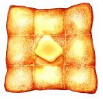  butter food food_focus highres no_humans oikawa_2301 original simple_background still_life toast white_background 