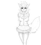  anthro aurum_(kiit0s) clothing digitigrade furry hi_res kiit0s kiit0sart looking_at_viewer maid_uniform uniform 