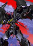  gaiflame god_smasher_(gaiflame) highres holding holding_sword holding_weapon mecha mecha_focus no_humans oro_(0117002) robot solo sword weapon yellow_eyes 