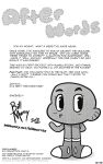  anthro billmurray black_and_white cartoon_network comic darwin_watterson english_text fish hand_behind_back hi_res looking_at_viewer male marine monochrome raised_arm solo text the_amazing_world_of_gumball 