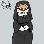  1:1 anthro canid canine canis domestic_dog female hi_res julionoob100 mammal nun nun_outfit solo 
